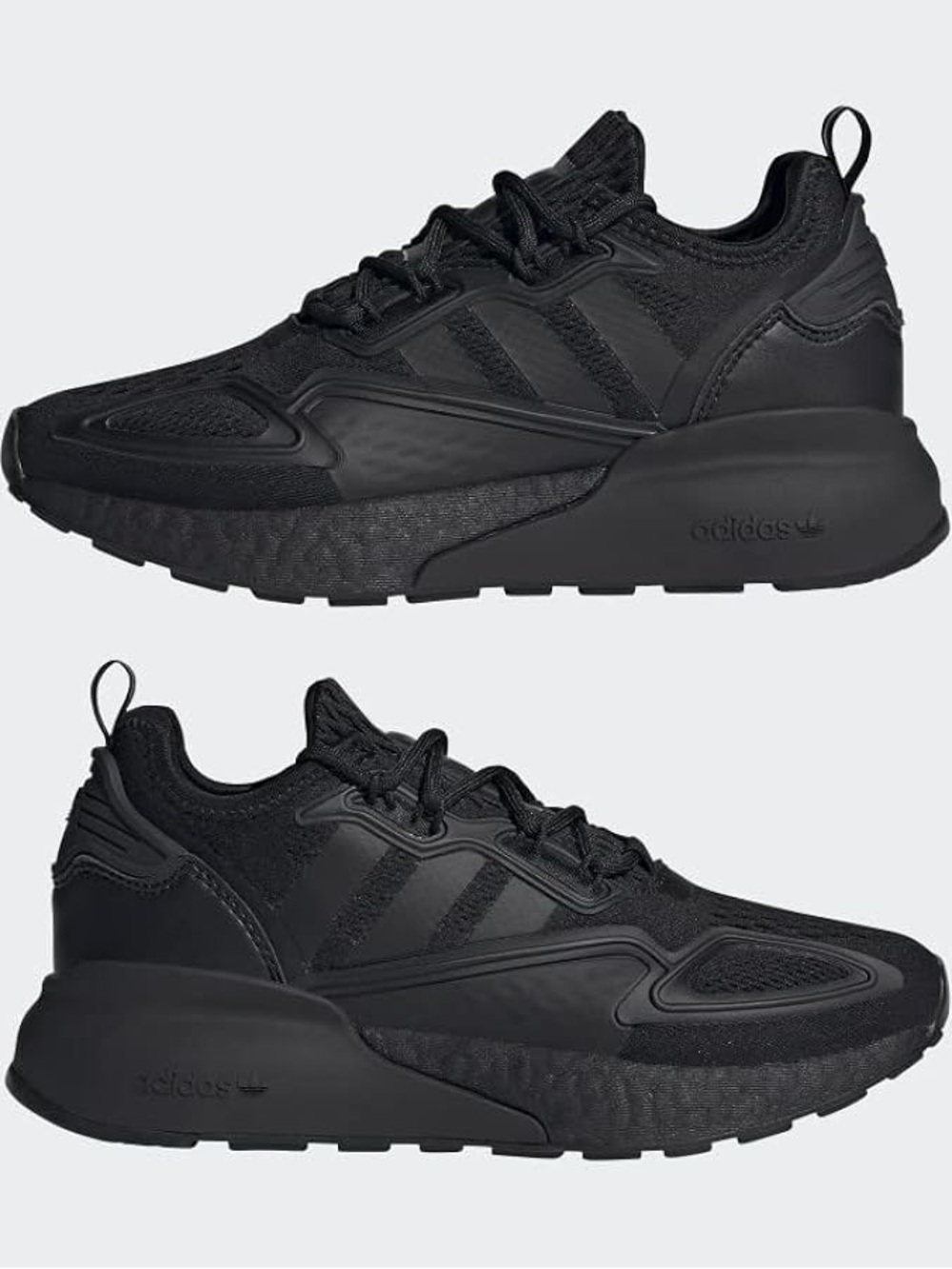 Adidas ZX 2K Boost 38 Women’s 7/7.5 Youth Big Kid 5 All Black New Running Shoes